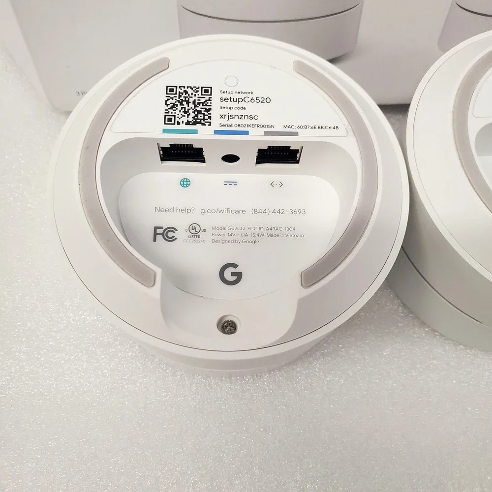 Google Wifi AC1200 Mesh Wi-Fi System 3 Pack Model GJ2CQ  Open Box